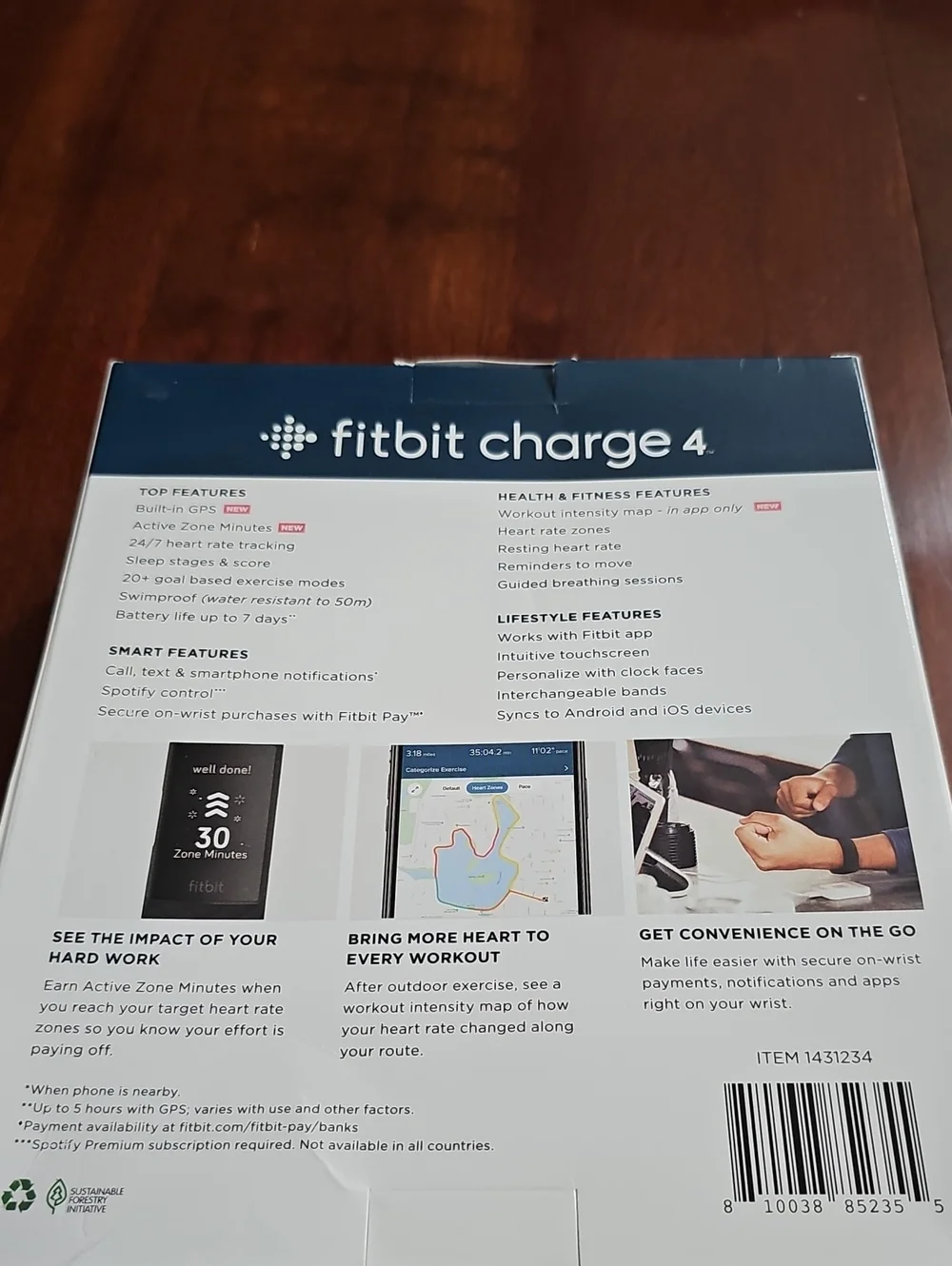 fitbit Charge 4 Fitness Tracker - Storm Blue & Black Bands